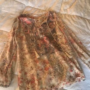 T Tahari Multicolored Size S/P Blouse